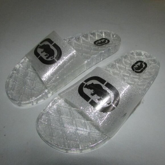 BOGO ECKO Unlimited Clear Jelly Slides Sandals womans 9.5/10 mens 7.5/8 UNISEX - Picture 1 of 6
